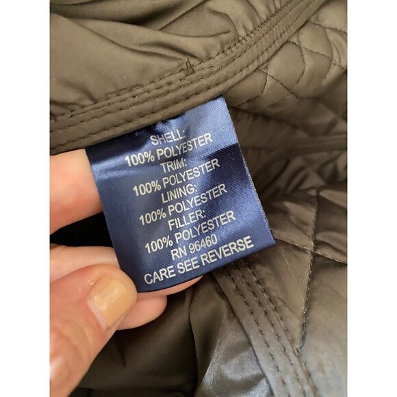 Lucchese Quilted Vest Size XL Polyester Micro Suede Zipper Brown Coastal Cowgirl - Picture 10 of 13